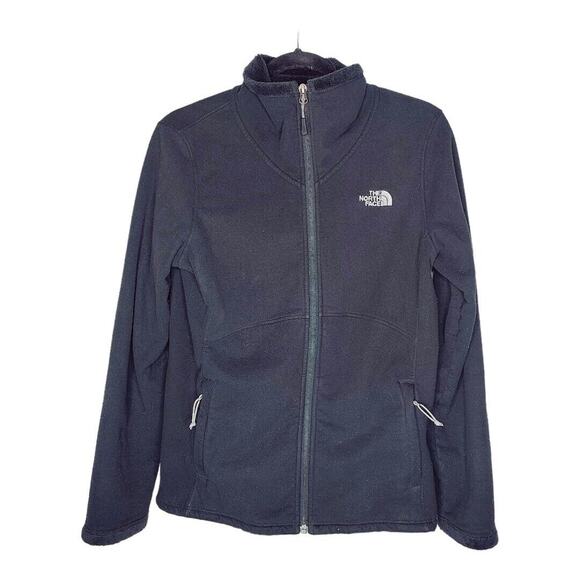The North Face Size Med Soft Shell Full Zip Mock Neck Fuzzy Fleece Lined Jacket - Picture 1 of 7